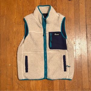 Penfield Fleece Vest with Teal Trim size small